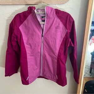 The North Face Kids Magenta and Light Pink Raincoat Sz. XL